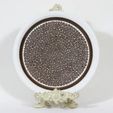 Arabia Faenza vati, Ruskeakukka, suunnittelija Inkeri Seppälä, Ruskeakukka, serikuva, retro