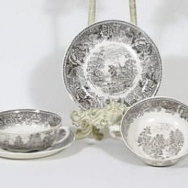 Arabia Maisema annoskulhot, harmaa, 2 kpl, suunnittelija , kuparipainokoriste