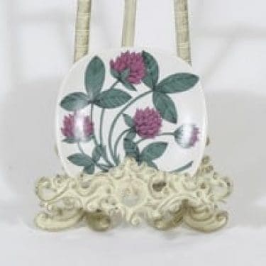 Arabia Botanica koristelautanen, Puna-apila, suunnittelija Esteri Tomula, Puna-apila, pieni, serikuva