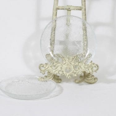 Nuutajärvi Fauna lautaset, kirkas, 2 kpl, suunnittelija Oiva Toikka, pieni