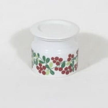 Arabia Pomona purnukka, puolukka, suunnittelija Raija Uosikkinen, puolukka, serikuva