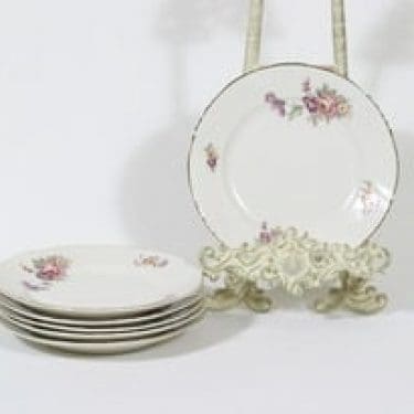 Arabia RE lautaset, kukkakuvio, 6 kpl, suunnittelija , kukkakuvio, pieni, siirtokuva