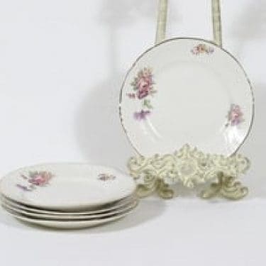 Arabia RE lautaset, kukkakuvio, 5 kpl, suunnittelija , kukkakuvio, pieni, siirtokuva