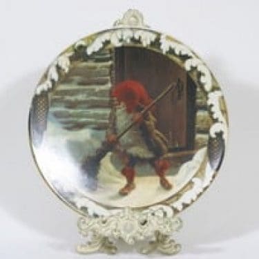 Arabia Joulutonttu vuosilautanen, 1983, suunnittelija Anders Olsson, 1983, jouluaihe, serikuva