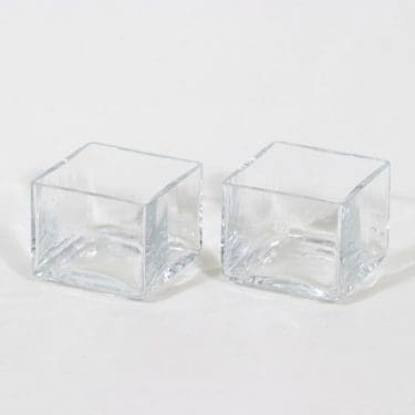 Riihimäen lasi maljakot, kirkas, 2 kpl, suunnittelija , pieni