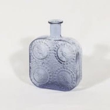 Riihimäen lasi Grapponia koristepullo, neodymi, suunnittelija Nanny Still,