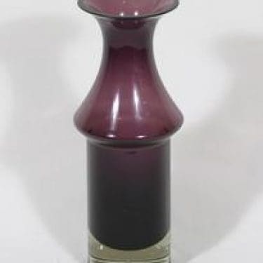 Riihimäen lasi 1463 maljakko, violetti, suunnittelija Tamara Aladin, suuri