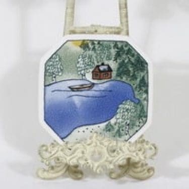 Arabia koristelaatta, Finnair, suunnittelija Heljä Liukko-Sundström, Finnair, serikuva, tilattu koriste