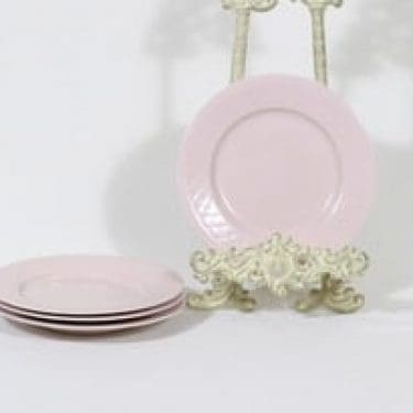 Arabia LE lautaset, rosa, 4 kpl, suunnittelija , pieni, koristelematon