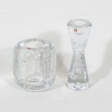 Iittala Arkipelago kynttilänjalat, kirkas, 2 kpl, suunnittelija Timo Sarpaneva,