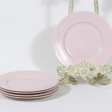 Arabia Sointu lautaset, rosa, 5 kpl, suunnittelija Kaj Franck, pieni