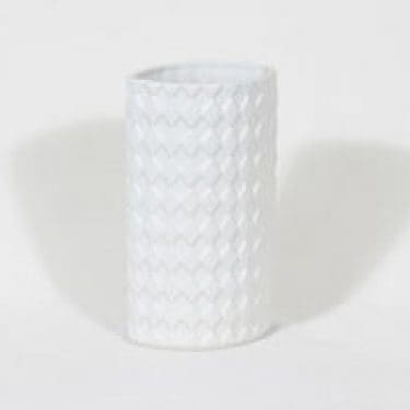 Arabia Harlekiini maljakko, valkoinen, suunnittelija Kaarina Aho,