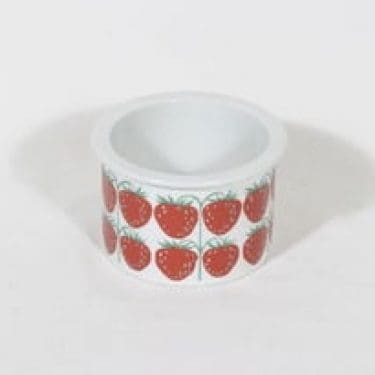 Arabia Pomona purnukka, mansikka, suunnittelija Raija Uosikkinen, mansikka, serikuva, retro