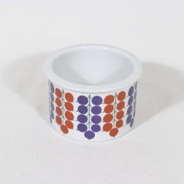 Arabia Pomona purnukka, herukka, suunnittelija Raija Uosikkinen, herukka, serikuva, retro