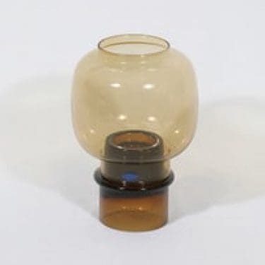 Nuutajärvi Tuikku kynttilälyhty, ruskea, suunnittelija Heikki Orvola,