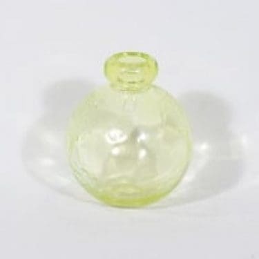 Riihimäen lasi Tellus koristepullo, keltainen, suunnittelija Erkkitapio Siiroinen,