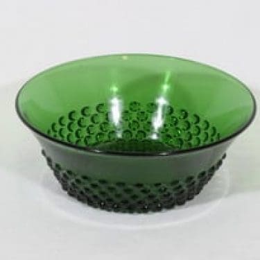 Nuutajärvi Näppyläkulho kulho, vihreä, suunnittelija Saara Hopea,