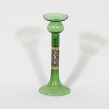 Turun hopea|Kumela P 409 kynttilänjalka, vihreä, suunnittelija Pentti Sarpaneva, pronssivanne
