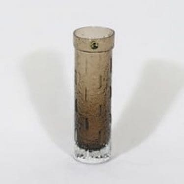 Riihimäen lasi 1462 maljakko, ruskea, suunnittelija Tamara Aladin, pieni