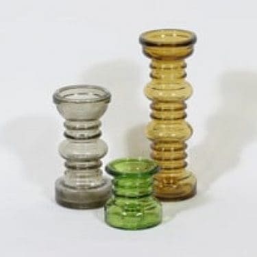 Riihimäen lasi Carmen kääntömaljakot, eri kokoja, 3 kpl, suunnittelija Tamara Aladin, eri kokoja