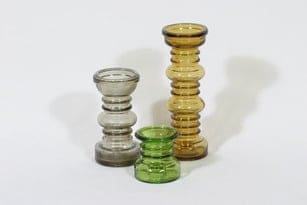 Riihimäen lasi Carmen kääntömaljakot, eri kokoja, 3 kpl, suunnittelija Tamara Aladin, eri kokoja