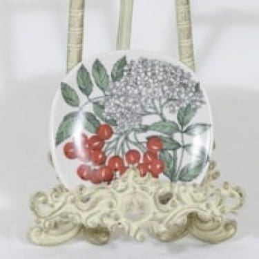 Arabia Botanica koristelautanen, Pihlaja, suunnittelija Esteri Tomula, Pihlaja, pieni, serikuva