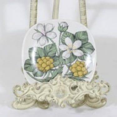 Arabia Botanica koristelautanen, Suomuurain/Lakka, suunnittelija Esteri Tomula, Suomuurain/Lakka, pieni, serikuva