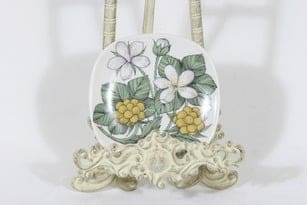 Arabia Botanica decorative plate, Suomuurain/Lakka, designer Esteri Tomula, small, silk screening