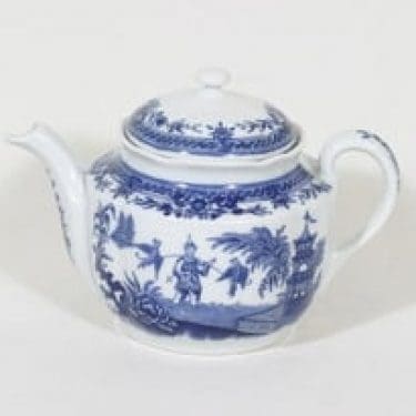 Arabia Singapore teekaadin, sininen, suunnittelija , kuparipainokoriste