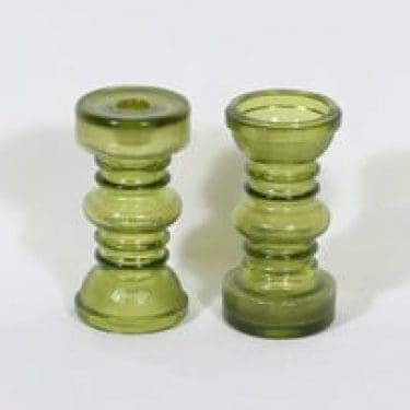 Riihimäen lasi Carmen kääntömaljakot, vihreä, 2 kpl, suunnittelija Tamara Aladin,