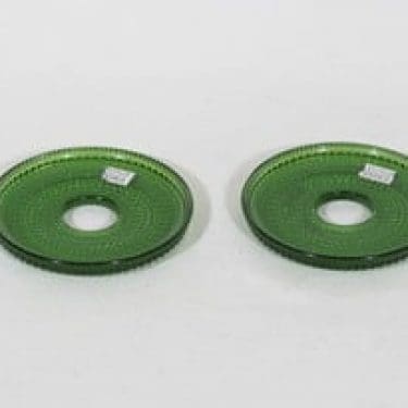 Nuutajärvi Kastehelmi kynttilärenkaat, vihreä, 2 kpl, suunnittelija Oiva Toikka,