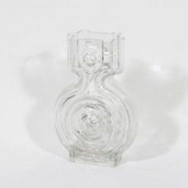 Riihimäen lasi Aitanlukko maljakko, kirkas, suunnittelija Helena Tynell,