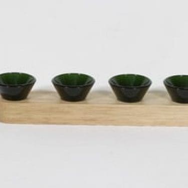 Iittala Santa Arctica adventtikynttelikkö, vihreä, suunnittelija Raino Ranta, puuteline