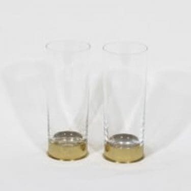Iittala Caliber lasit, 40 cl, 2 kpl, suunnittelija Valto Kokko, 40 cl, messinkihylsy