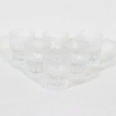 Iittala Aslak lasit, 10 cl, 6 kpl, suunnittelija Tapio Wirkkala, 10 cl