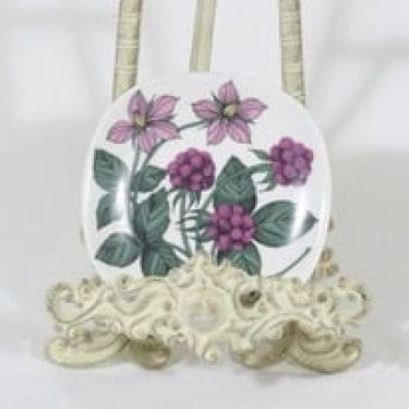 Arabia Botanica koristelautanen, Mesimarja, suunnittelija Esteri Tomula, Mesimarja, pieni, serikuva