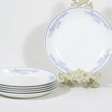 Arabia Sininen lautaset, matala, 6 kpl, suunnittelija , matala, painokoriste