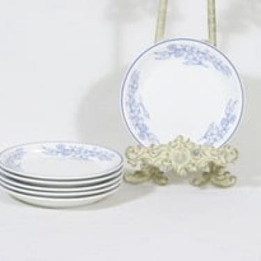 Arabia Sininen lautaset, 6 kpl, suunnittelija , pieni, painokoriste