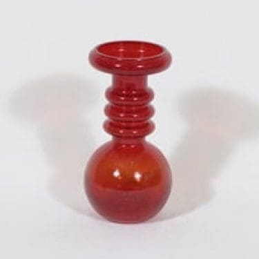 Riihimäen lasi Carmen kääntömaljakko, rubiininpunainen, suunnittelija Tamara Aladin,