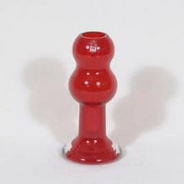 Riihimäen lasi Puisto maljakko, punainen, suunnittelija Ulla-Maija Vikman,