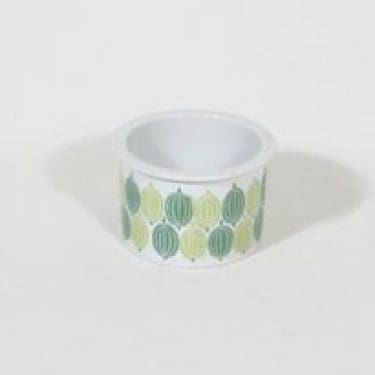 Arabia Pomona purnukka, karviaismarja, suunnittelija Raija Uosikkinen, karviaismarja, serikuva