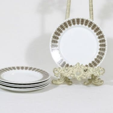 Arabia Rukinlapa lautaset, 6 kpl, suunnittelija Raija Uosikkinen, pieni, serikuva