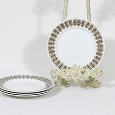 Arabia Rukinlapa lautaset, 4 kpl, suunnittelija Raija Uosikkinen, pieni, serikuva