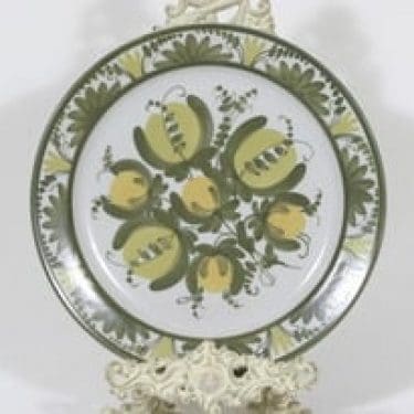 Arabia koristelautanen, käsinmaalattu, suunnittelija Raija Uosikkinen, käsinmaalattu, signeerattu