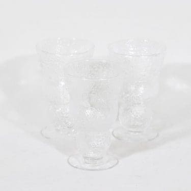 Nuutajärvi Fauna viinilasit, 25 cl, 3 kpl, suunnittelija Oiva Toikka, 25 cl