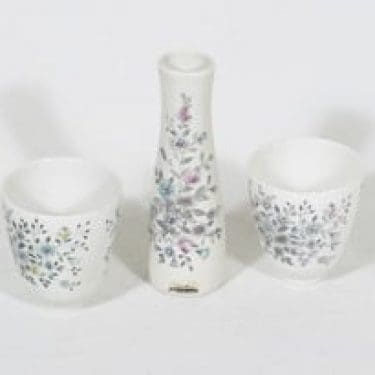 Arabia Fennica maljakko ja kulhot, signeeratttu, 2 kpl, suunnittelija Esteri Tomula, signeeratttu, pieni, painettu ja käsinmaalattu