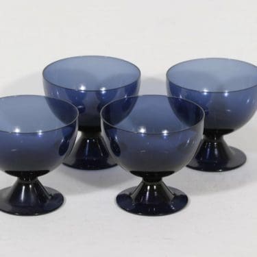 Nuutajärvi Bistro jälkiruokakulhot, sininen, 4 kpl, suunnittelija Saara Hopea, pieni