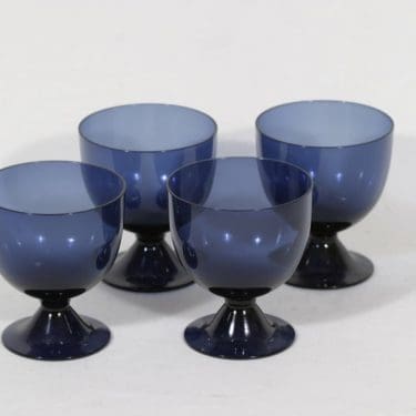 Nuutajärvi Bistro jälkiruokakulhot, sininen, 4 kpl, suunnittelija Saara Hopea, pieni