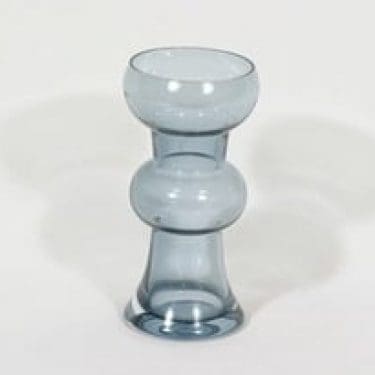 Riihimäen lasi Kielo maljakko, siniharmaa, suunnittelija Tamara Aladin,