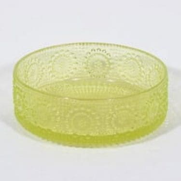 Riihimäen lasi Grapponia kulho, keltainen, suunnittelija Nanny Still,